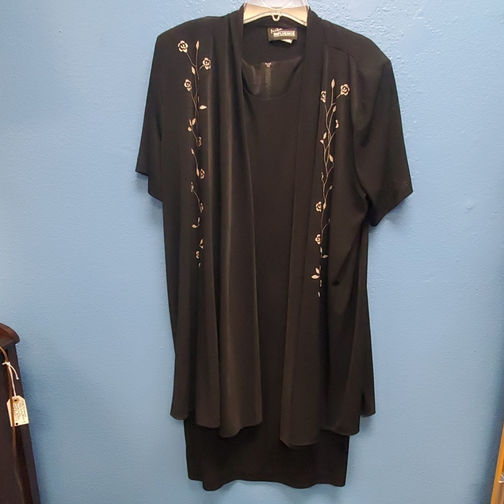 Positive Influence 2-piece black dress & jacket si